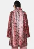 Fluo Pink Maya Snakeskin Trench Coat sold by Dolls Kill