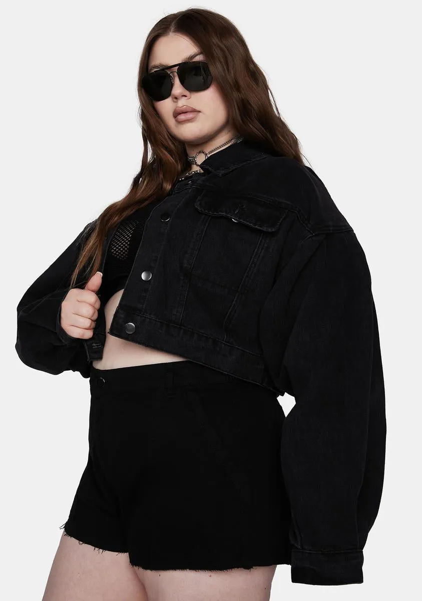 Plus Set Em Straight Cropped Jacket sold by Dolls Kill product image thumbnail 2