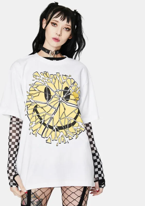 Smiley Glass Graphic Tee sold by Dolls Kill