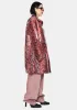 Fluo Pink Maya Snakeskin Trench Coat sold by Dolls Kill