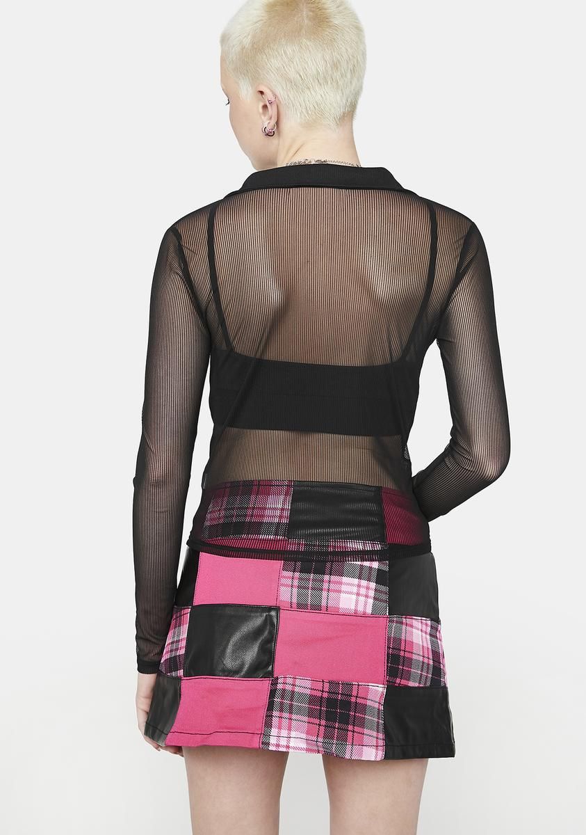 Midnight You Got Served Mesh Top sold by Dolls Kill product image thumbnail 4