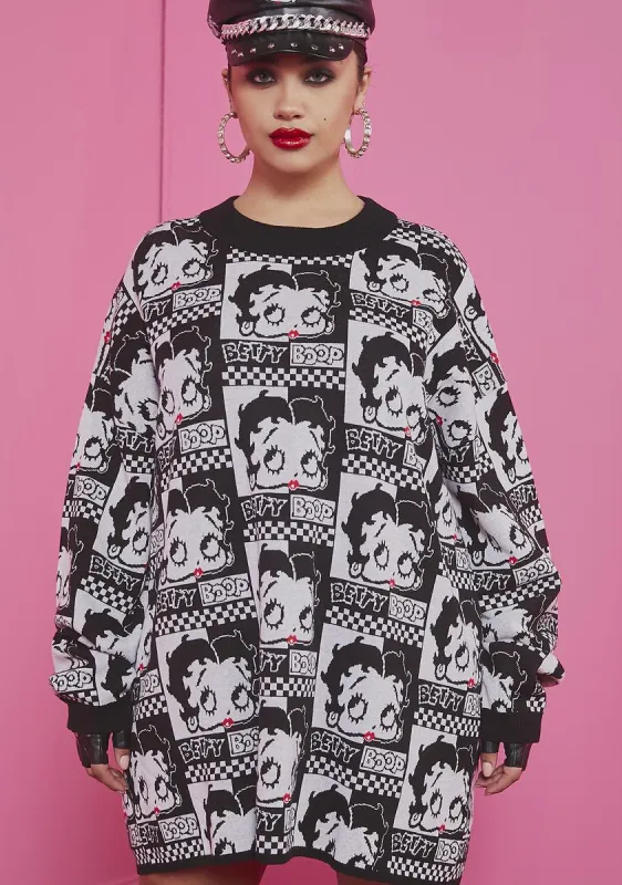 Plus Animated Screen Queen Sweater sold by Dolls Kill