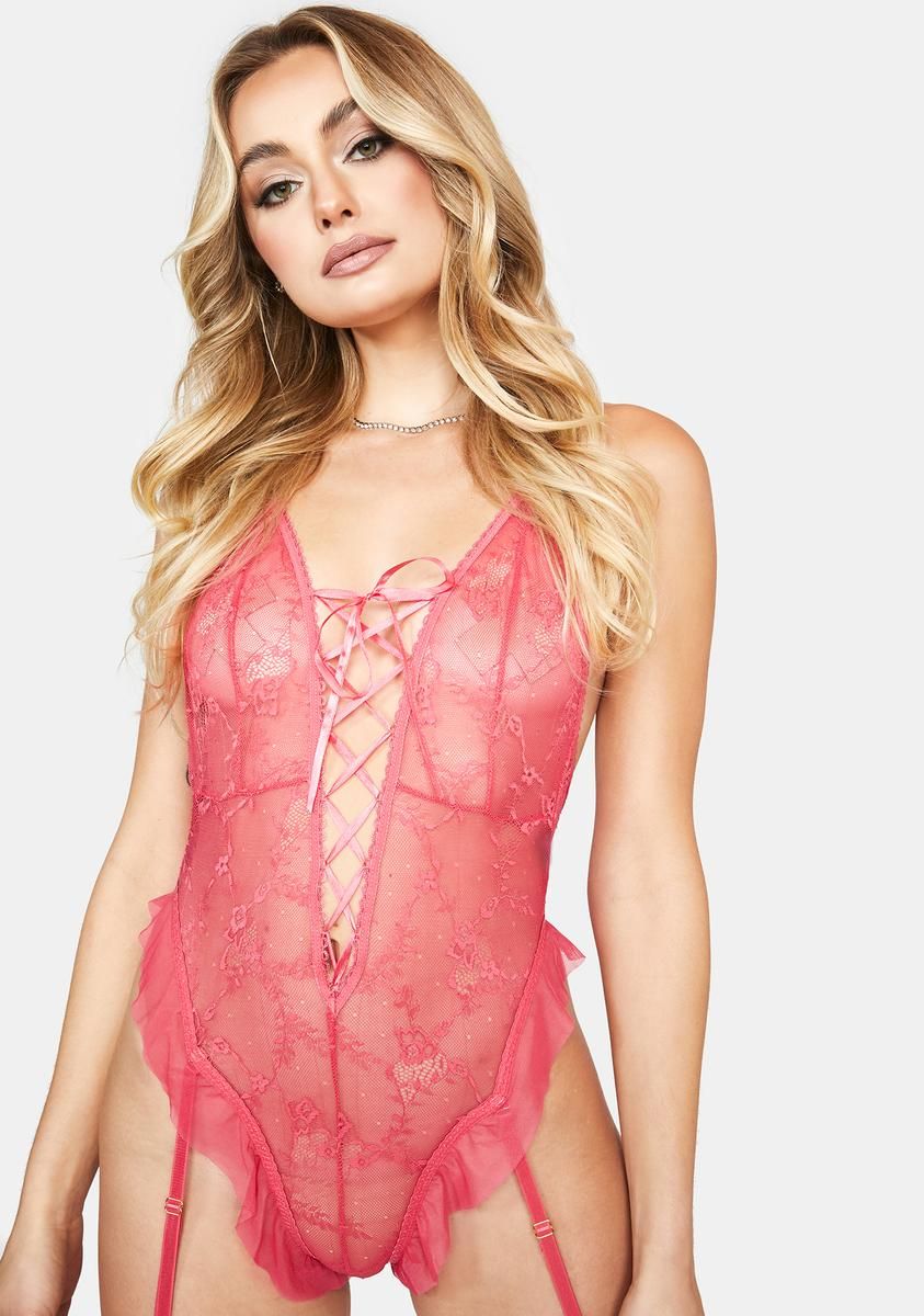 Woe Is Me Lace Up Teddy sold by Dolls Kill