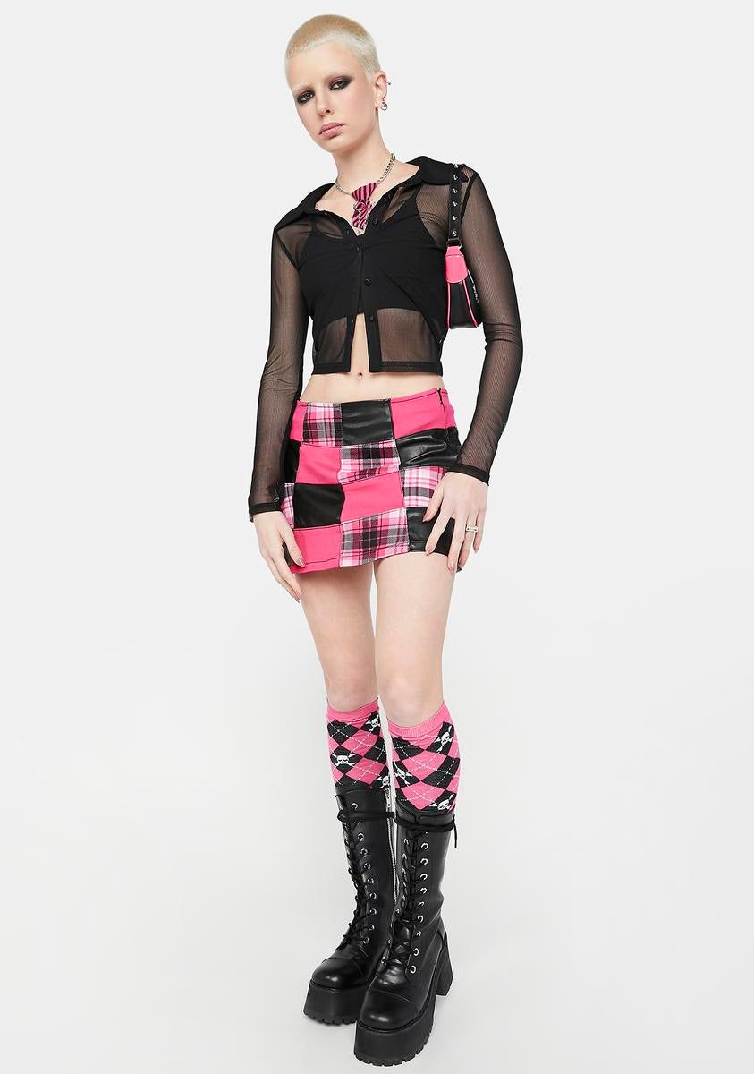 Midnight You Got Served Mesh Top sold by Dolls Kill product image thumbnail 3