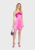 Pink Satin Halter Mini Dress sold by Dolls Kill
