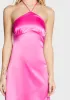 Pink Satin Halter Mini Dress sold by Dolls Kill