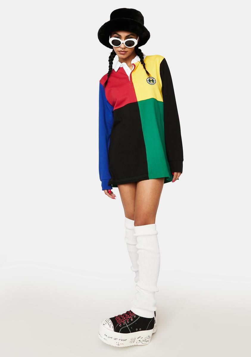 Color Block Long Sleeve Rugby Tee sold by Dolls Kill product image thumbnail 3