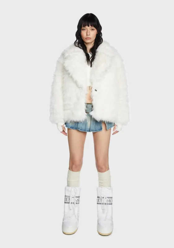 Omg Cute Reversible Faux Fur Puffer Jacket sold by Dolls Kill