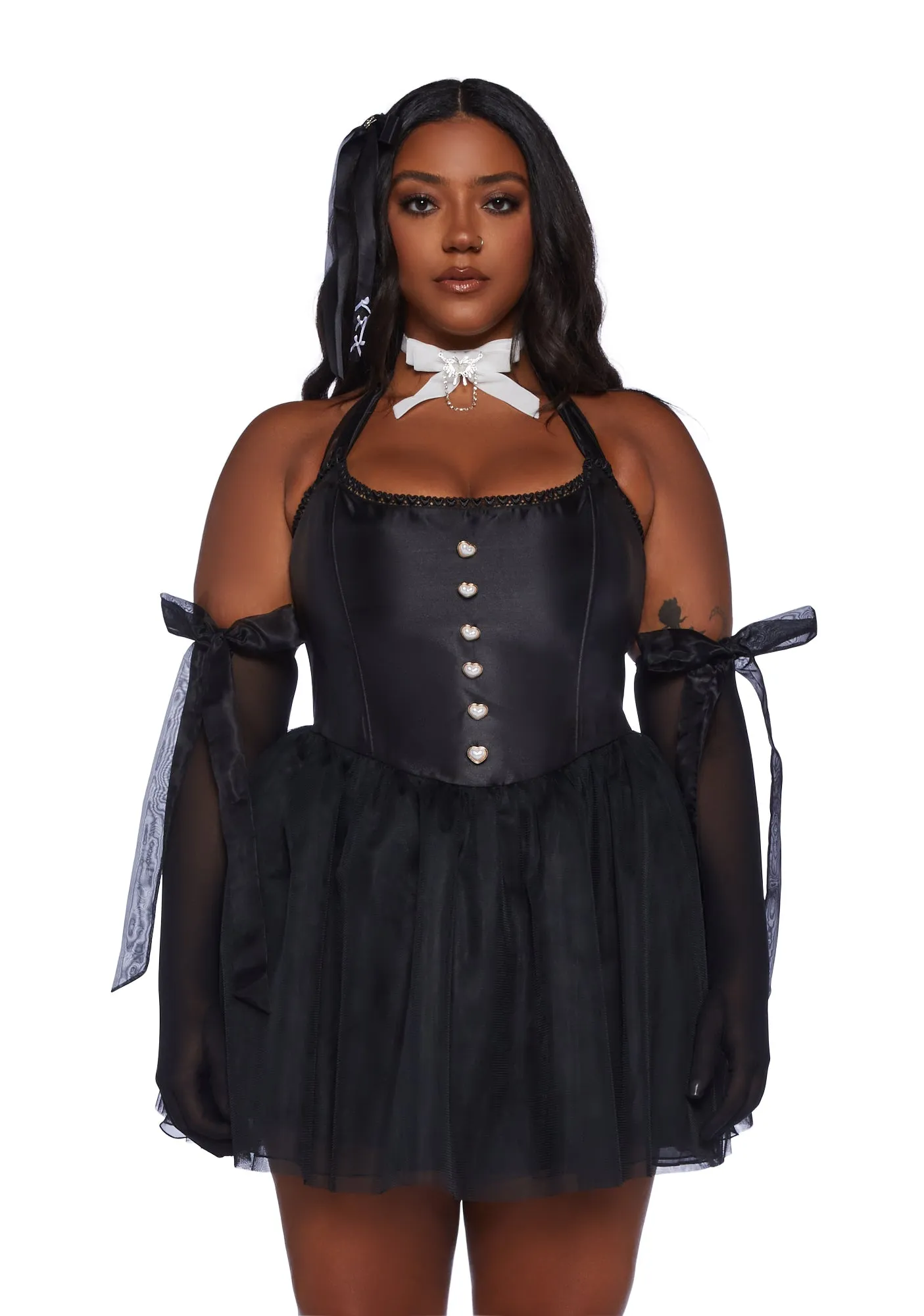 Plus Dream Of You Mini Dress - Black sold by Dolls Kill