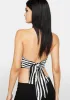Something Done Zebra Halter Top sold by Dolls Kill