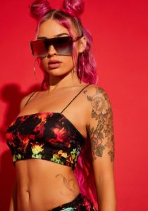Stay Vibrant Tank Crop Top sold by Dolls Kill