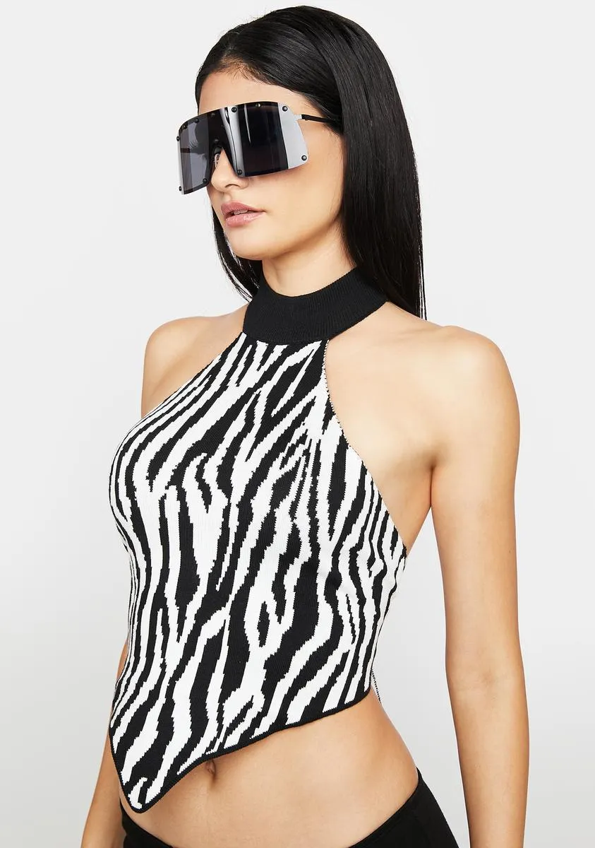 Something Done Zebra Halter Top sold by Dolls Kill product image thumbnail 2