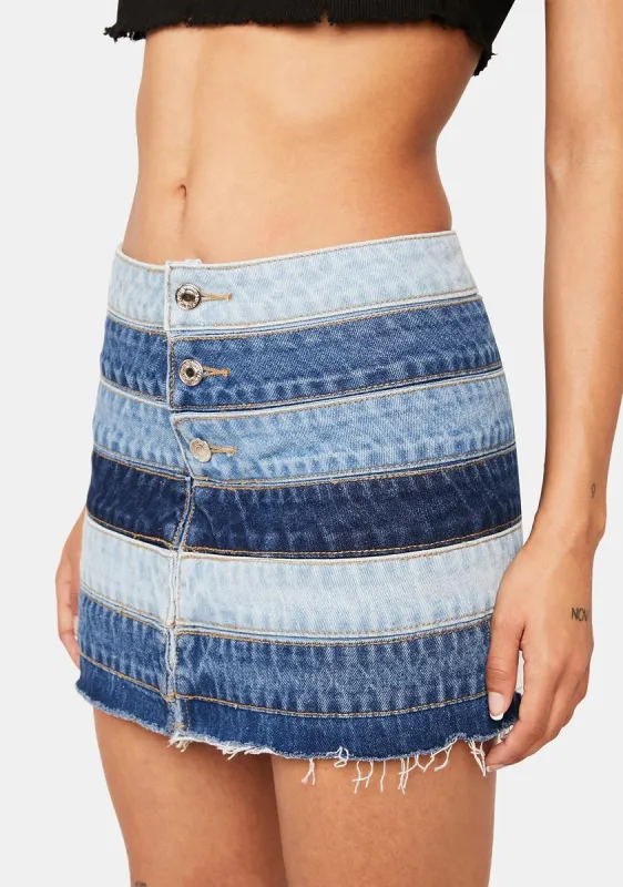 Jean Belt Mini Skirt sold by Dolls Kill