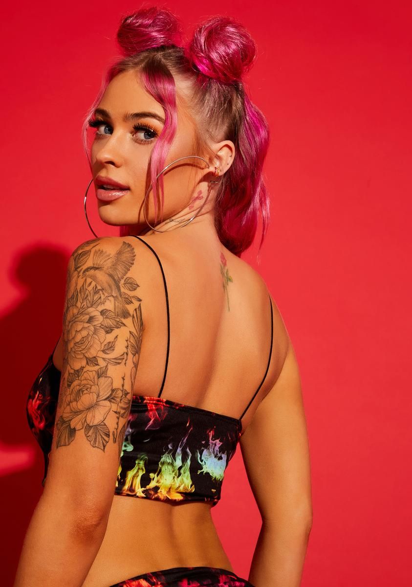 Stay Vibrant Tank Crop Top sold by Dolls Kill product image thumbnail 4