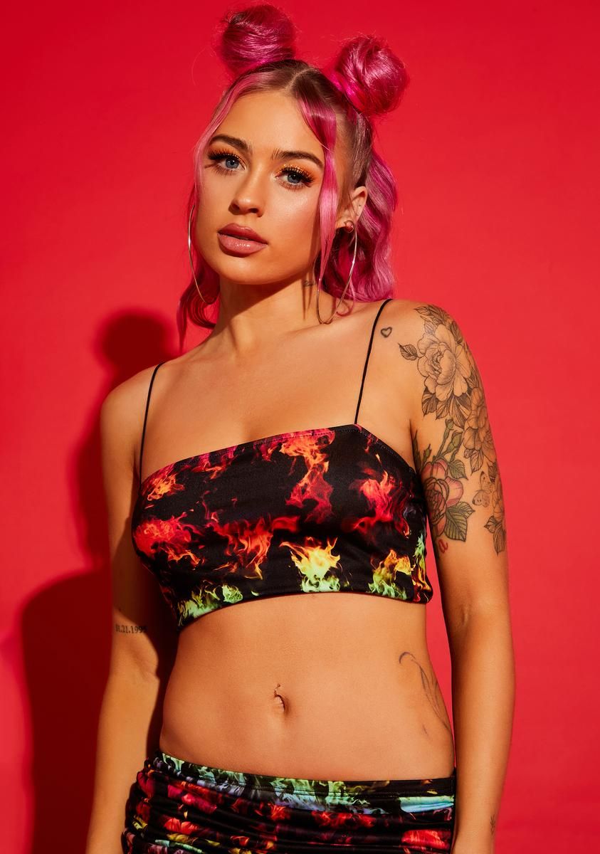 Stay Vibrant Tank Crop Top sold by Dolls Kill