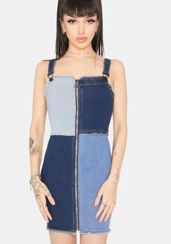 Country Heart Denim Mini Dress sold by Dolls Kill