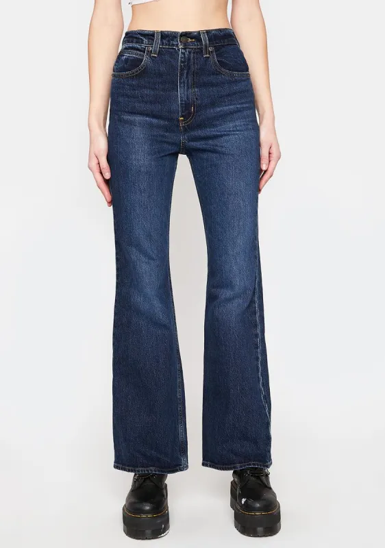 70s High Flare Sonoma Train Denim Jeans sold by Dolls Kill