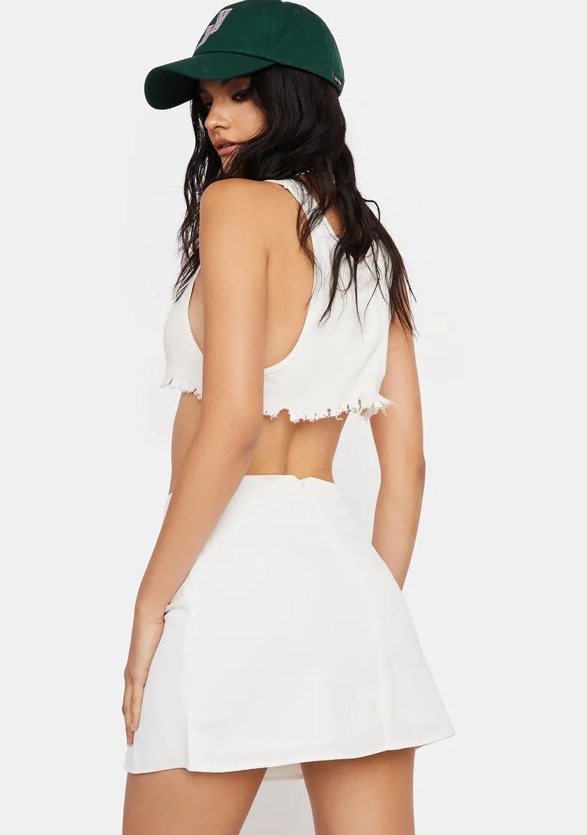 Ivory Seen You Before Mini Skirt sold by Dolls Kill product image thumbnail 4