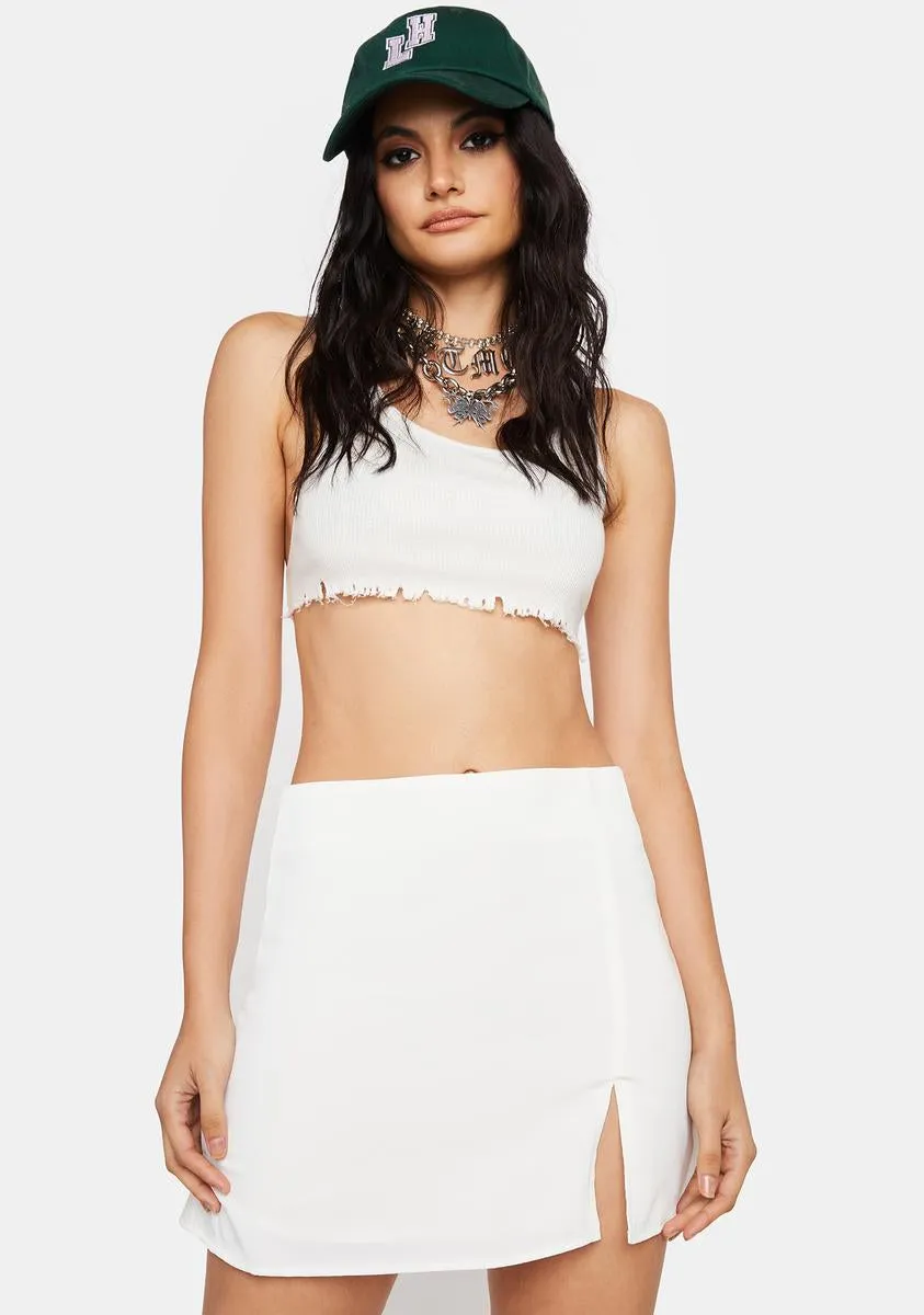 Ivory Seen You Before Mini Skirt sold by Dolls Kill