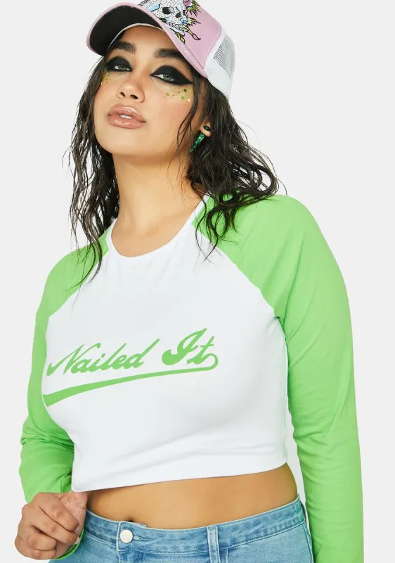 Plus Nailed It Raglan Tee sold by Dolls Kill