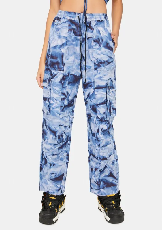 Navy Get It Poppin Cargo Pants sold by Dolls Kill