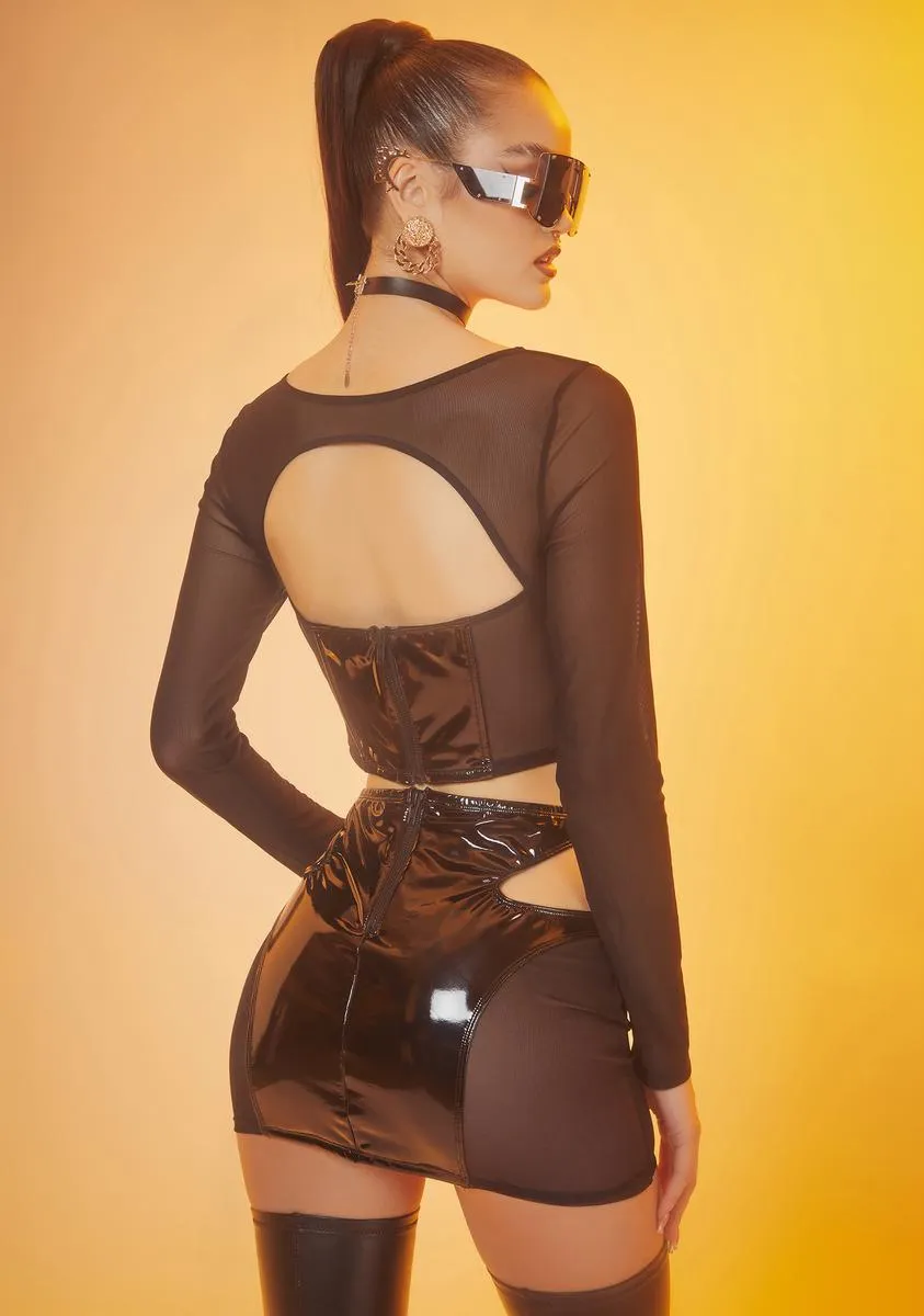 Few Can Afford PVC Mini Skirt sold by Dolls Kill product image thumbnail 4