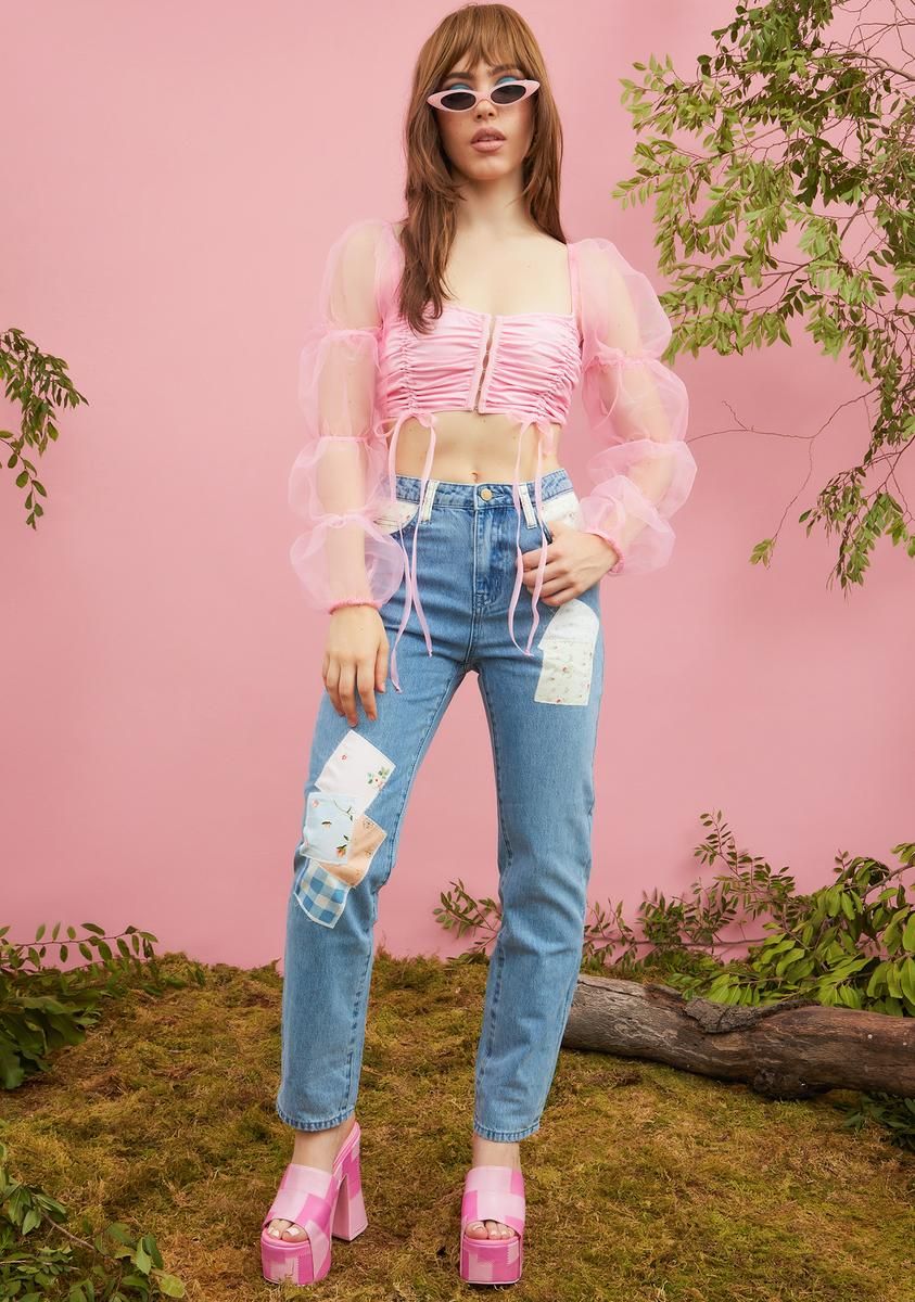 Stolen Kiss Organza Corset Top sold by Dolls Kill product image thumbnail 3