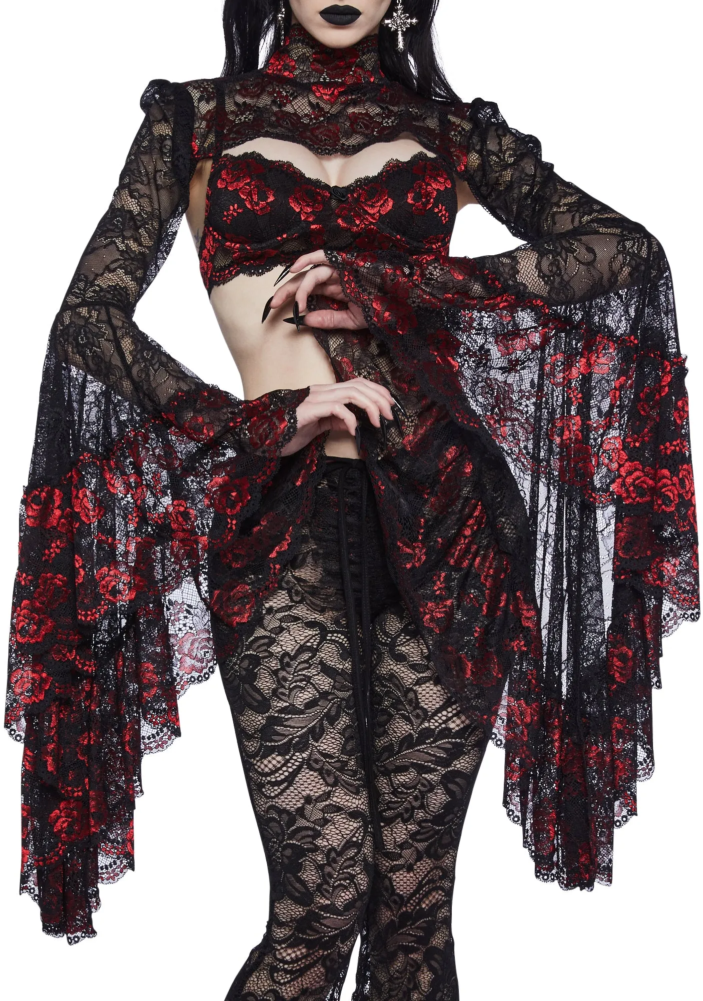 Gothic Fires Lace Shrug sold by Dolls Kill product image thumbnail 5