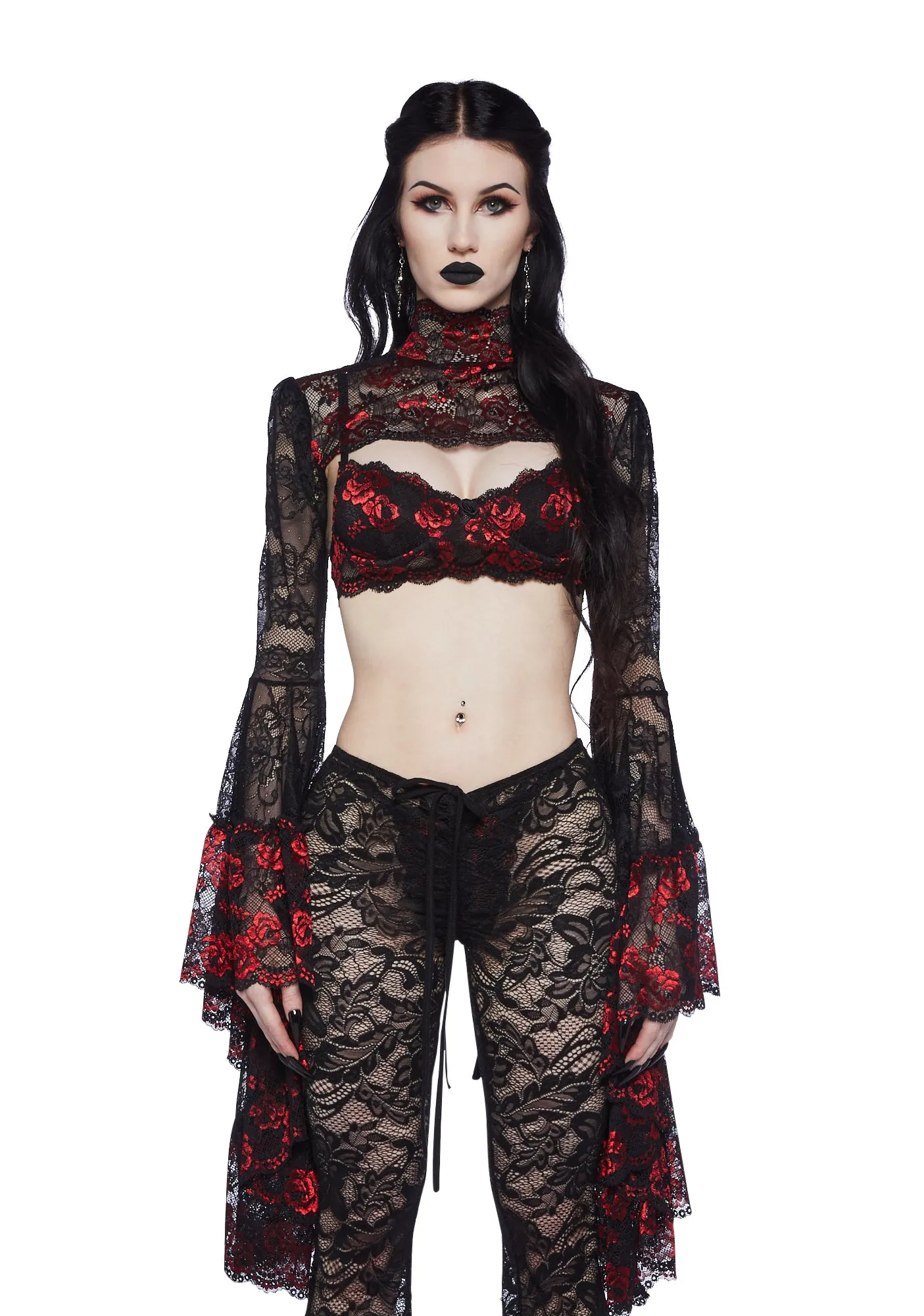 Gothic Fires Lace Shrug sold by Dolls Kill