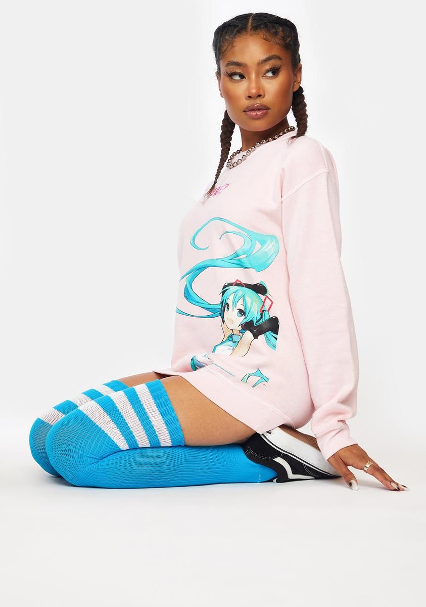X Hatsune Miku Lilac Graphic Pullover sold by Dolls Kill product image thumbnail 2