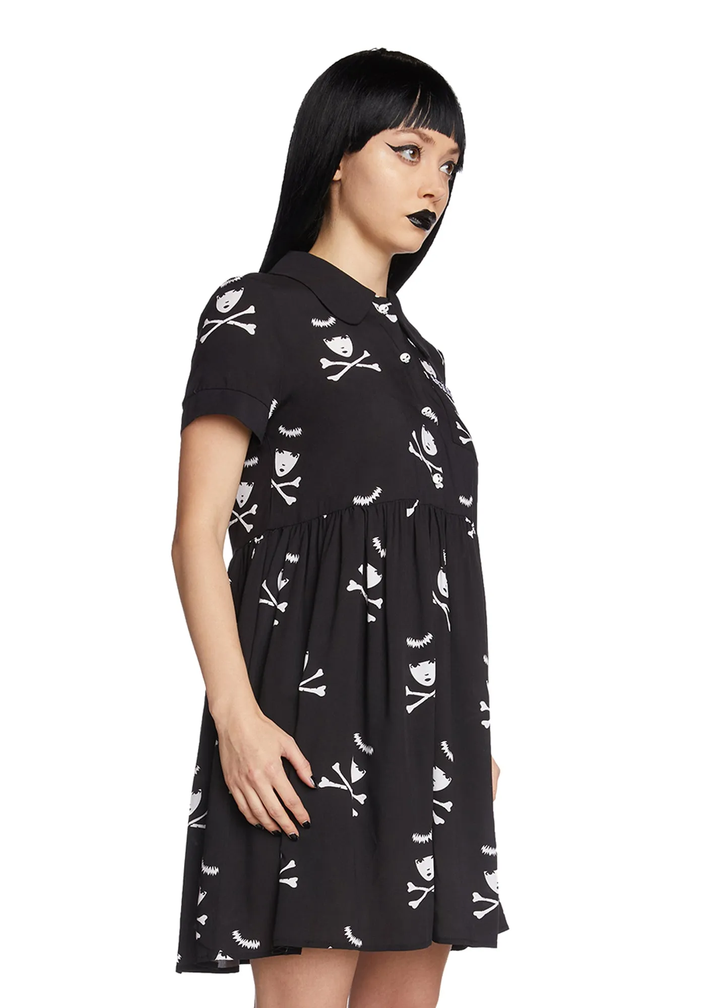 Death Becomes You Shirt Dress sold by Dolls Kill product image thumbnail 2