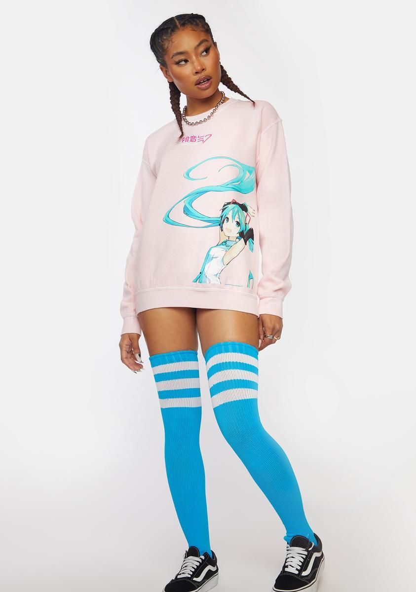 X Hatsune Miku Lilac Graphic Pullover sold by Dolls Kill product image thumbnail 3