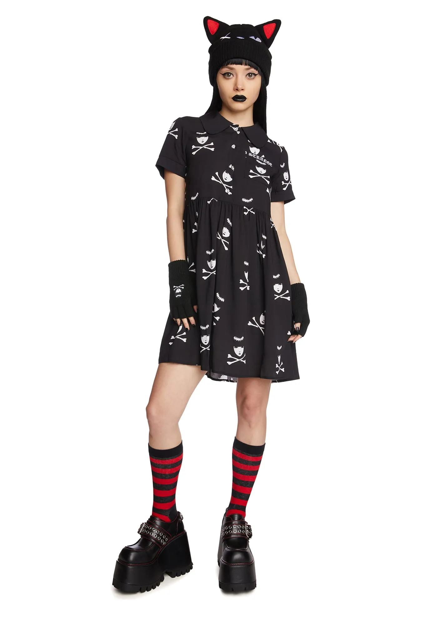 Death Becomes You Shirt Dress sold by Dolls Kill product image thumbnail 3