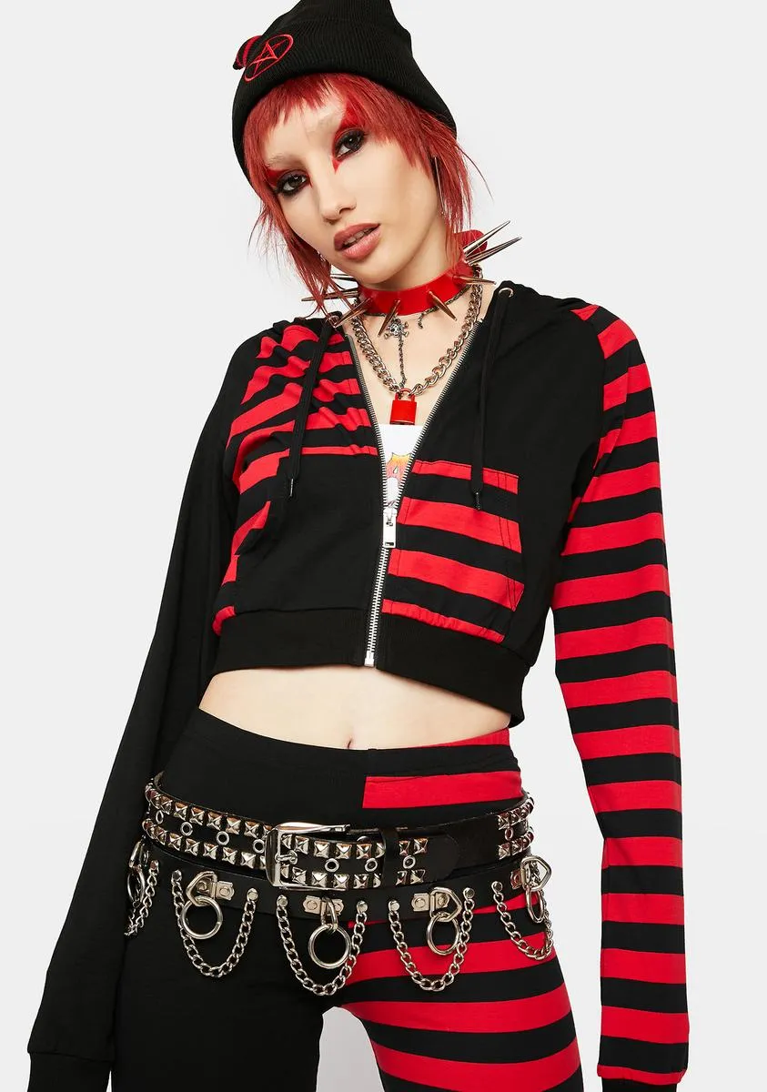 Psych 'Em Out Two Tone Hoodie sold by Dolls Kill