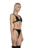Gothic Punk Vegan Leather Lace Up Lingerie Set sold by Dolls Kill