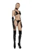 Gothic Punk Vegan Leather Lace Up Lingerie Set sold by Dolls Kill