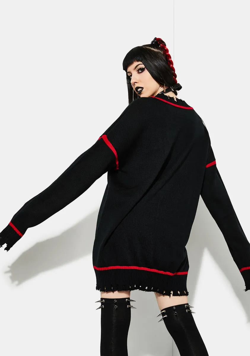 Chaotic Evil Knit Sweater sold by Dolls Kill product image thumbnail 4