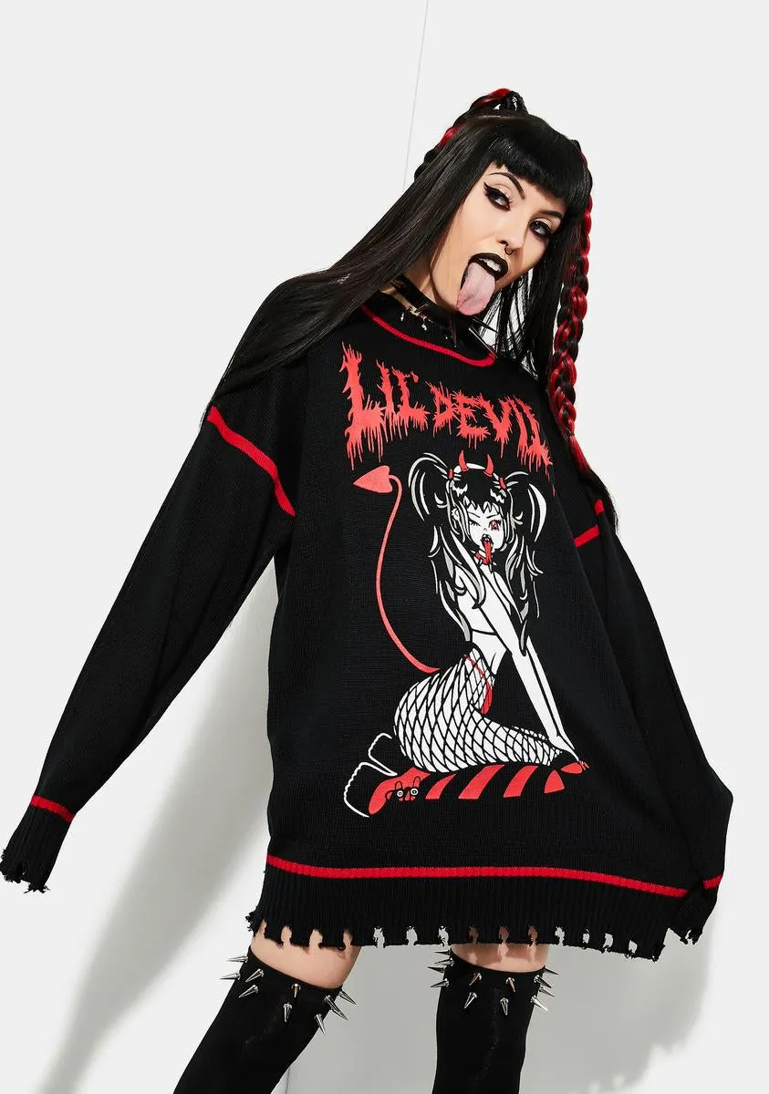 Chaotic Evil Knit Sweater sold by Dolls Kill product image thumbnail 2
