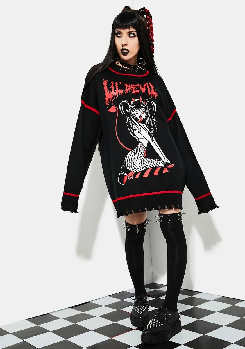 Chaotic Evil Knit Sweater sold by Dolls Kill product image thumbnail 3