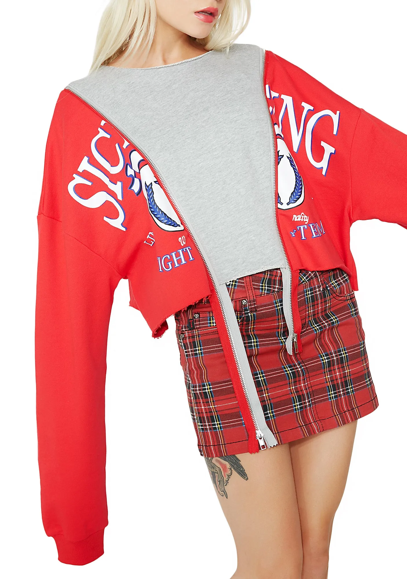 In The Mix Paneled Sweatshirt sold by Dolls Kill product image thumbnail 3