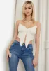 Lingering Feelings Ruched Crop Cami sold by Dolls Kill