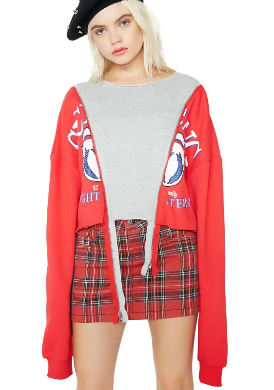 In The Mix Paneled Sweatshirt sold by Dolls Kill
