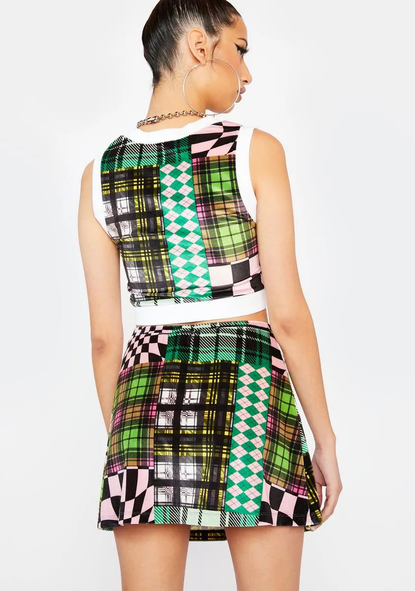 Patchwork Velour Skirt sold by Dolls Kill product image thumbnail 4