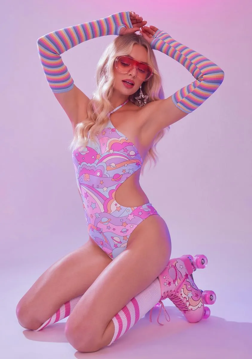 Groovy Galaxy Cut Out One Piece sold by Dolls Kill product image thumbnail 2
