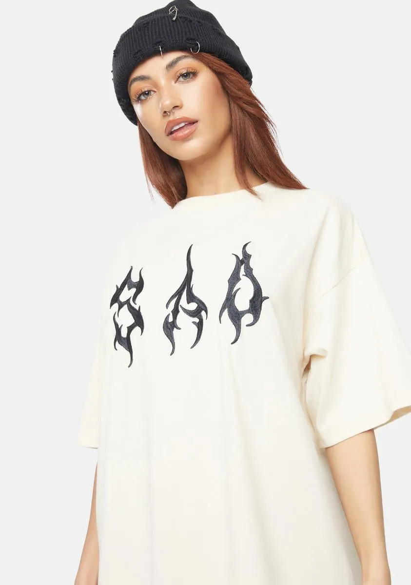 Sad Oversized Graphic Tee sold by Dolls Kill