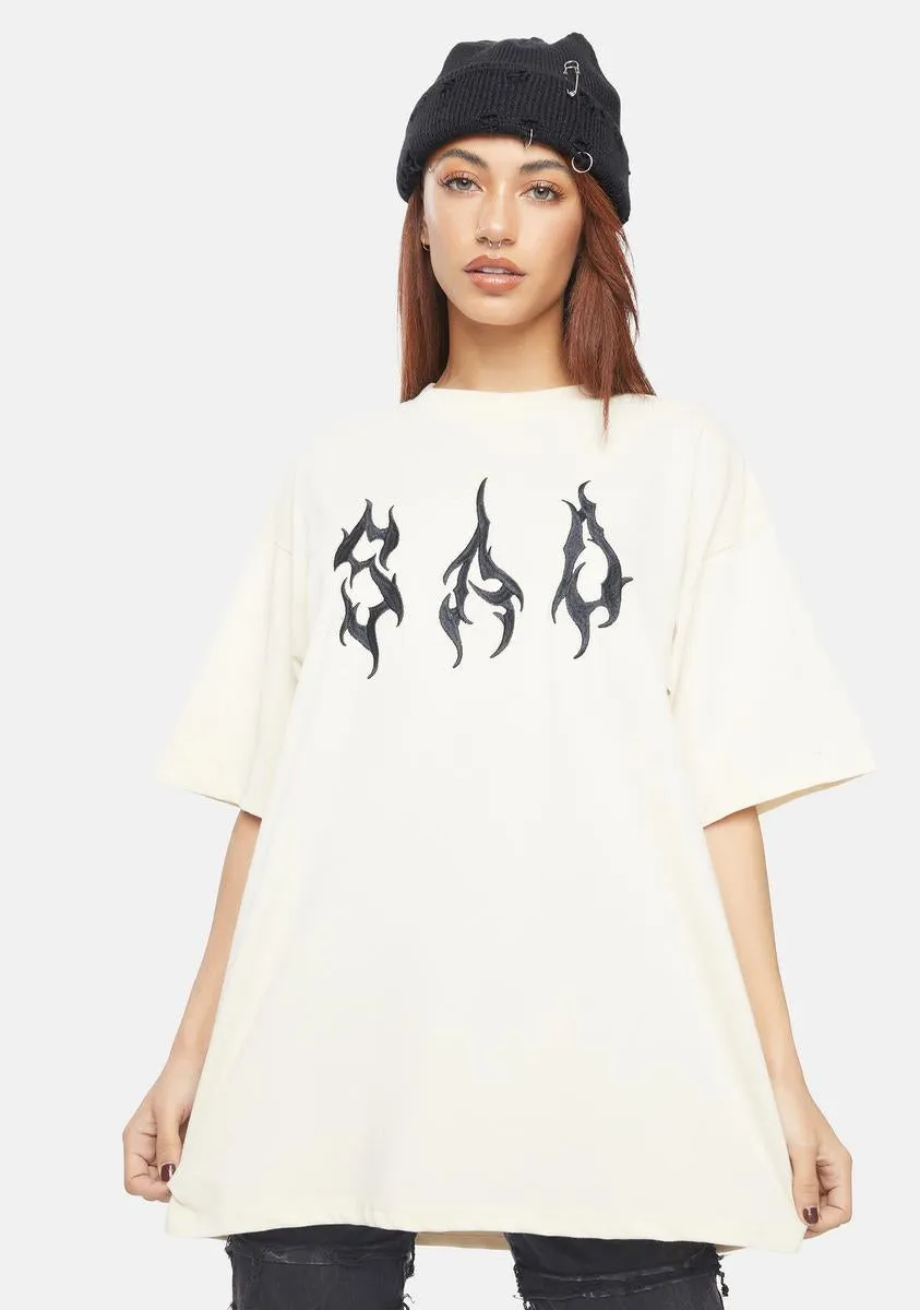 Sad Oversized Graphic Tee sold by Dolls Kill product image thumbnail 2