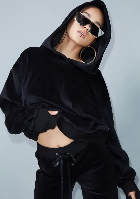 Doll Domination Velour Hoodie sold by Dolls Kill