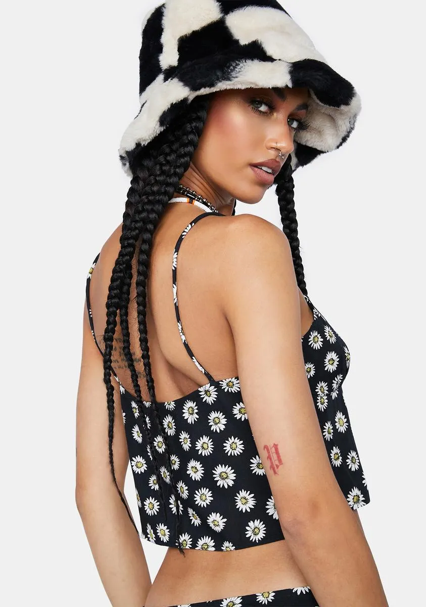 Grunge Daisy Black Harika Cropped Top sold by Dolls Kill product image thumbnail 4