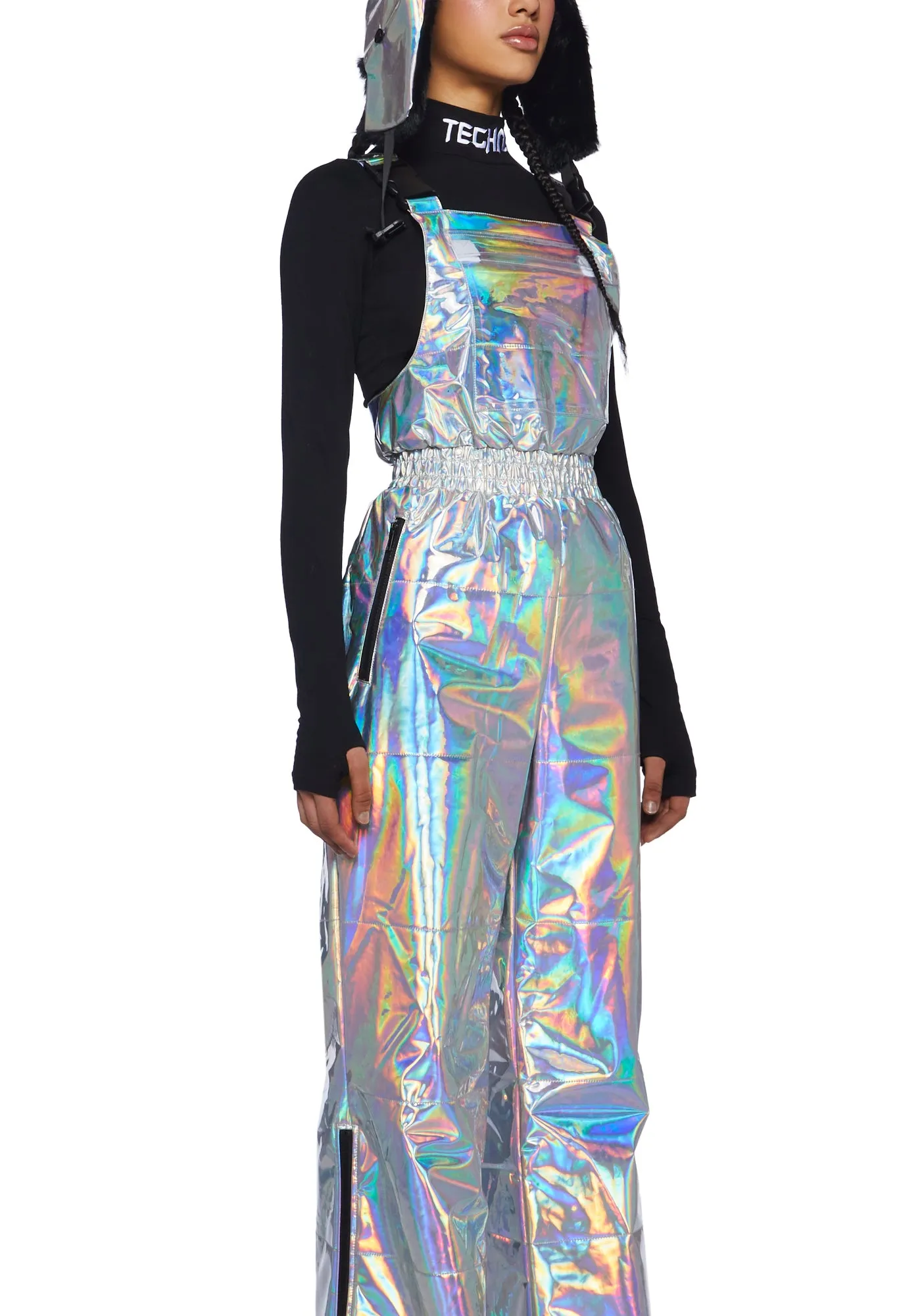 Dark Savage Signals Holographic Jumpsuit sold by Dolls Kill product image thumbnail 2