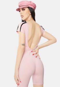 Short Sleeve Cut-Out Romper sold by Dolls Kill